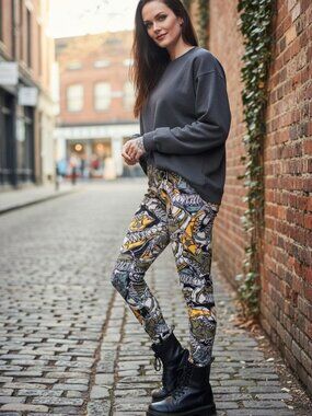 LuLaRoe ✦ Sneaker Print Graphic Leggings ✦ Vibrant Multicolor Soft Stretch OS
